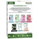 Garnier Tuchmasken Set für jeden Hauttyp, 7 Gesichtsmasken für trockene bis normale Haut und Mischhaut, Vegane Formel mit Hyaluronsäure, Limitierte Edition, Hydra Bomb und Nutri Bomb Maskenset, 7x28 g – Bild 2