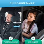 Auto-Kopfstütze mit weissen Nähten – Komfortables Nackenkissen für Kinder & Erwachsene, werkzeuglose Montage – Bild 6