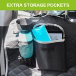 Pecute Hundedecke Auto Rückbank 146x136 cm mit Seitenschutz & Sichtfenster – Kratzfest & Wasserabweisend – Bild 5