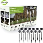 Solarleuchte Solar Gartenleuchte LED Wegleuchte Solarlampe 12 Stück Energiesparend IP65 Wasserdicht Edelstahl Ideal für Terrasse, Rasen, Garten Hofwege und Wege – Bild 7