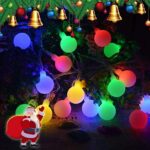 B-right RGB LED Lichterkette mit Strom – 100 bunte Globen, Fernbedienung, Innen & Aussen, für Weihnachten & Partys – Bild 5