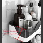 EigPluy 2 Stück Badezimmer Regal, Ohne Bohren Badezimmerregale, Duschregal Plastik Duschkörbe an der Wand montiert für Küchen und Badezimmer – Bild 4