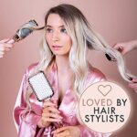 Haarbürsten Set 3 Tlg. - Rundbürste, Skelettbürste, Paddle Brush - Haarbürste ohne Ziepen - Ergonomischer Griff - Entwirrbürste - Detangler Bürste - Frauen Geschenk – Bild 2