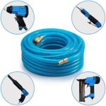 Deuba Druckluftschlauch PVC Schnellkupplung 15 bar 1/4' Anschluss Ø Innen 6mm Aussen 13mm Gewebeschlauch Kompressor – Bild 3