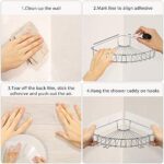 Orimade Eckablage Duschablage Selbstklebend Wandablage Duschablage ohne Bohren – Bild 7