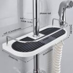Hawsam Ohne Bohren Duschablage für die Duschstange, Badezimmer Dusche Rack Verstellbar Höhe, Für Duschstange mit Durchmesser von 19mm - 25mm – Bild 9
