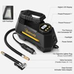 AstroAI Luftkompressor,Auto Luftpumpe Elektrisch Digital Portable air Compressor mit LCD Bildschirm 12V DC Verpackung für Auto, Fahrrad, Motorrad, Ball, Luftkissen usw. Geschenke für Männer – Bild 5