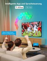 Govee Glide Triangel LED Light Panels, RGBIC Triangle Lichtpanels, Smart Wi-Fi LED Wandleuchten, Farbwechsel, Music Sync, DIY, App-Steuerung, funktioniert mit Alexa und Google Assistant – Bild 6