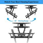 TV Wandhalterung Fernseher wandhalterung Schwenkbar Neigbar TV Halterung für 20-60 Zoll Flach &Curved LCD LED, Monitor bis zu 50kg, max.VESA 400x400 – Bild 4
