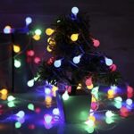 B-right RGB LED Lichterkette mit Strom – 100 bunte Globen, Fernbedienung, Innen & Aussen, für Weihnachten & Partys – Bild 7