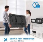 PERLESMITH TV Wandhalterung, Schwenkbare Neigbare TV Halterung für 26-55 Zoll Flach & Curved Fernseher oder Monitor bis zu 40kg, max.VESA 400x400mm – Bild 7