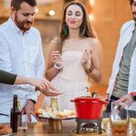 Virklyee Fondue Set Keramik Cheese Gusseisen Von 6 Gabeln Käse Fondue Set Schokoladen Fondue DIY Fondue Set Keramiktopf aus Gusseisen mit Brenner Käse Schokolade Brot Früchte Gemüse – Bild 8