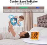 ThermoPro TP53 digitales Thermo-Hygrometer Thermometer Hygrometer Raumluftüberwachtung Temperatur und Luftfeuchtigkeitmessgerät mit Hintergrundbeleuchtung – Bild 3