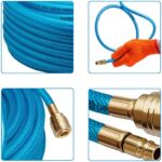Deuba Druckluftschlauch PVC Schnellkupplung 15 bar 1/4' Anschluss Ø Innen 6mm Aussen 13mm Gewebeschlauch Kompressor – Bild 2
