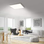 Briloner Leuchten Deckenleuchte-Panel, LED, Wohnzimmer-Lampe, Deckenlampe, Deckenstrahler, quadratisch – Bild 3