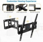PERLESMITH TV Wandhalterung, Schwenkbare Neigbare TV Halterung für 26-55 Zoll Flach & Curved Fernseher oder Monitor bis zu 40kg, max.VESA 400x400mm – Bild 5