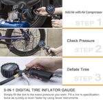 AstroAI Digitaler Reifenfüller mit Manometer, mittlerem 250 PSI & AstroAI Reifenfüller luftdruckprüfer Reifendruckmesser 3-IN-1 mechanisches Reifendruckmessgerät 12Bar/170psi – Bild 6