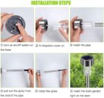 Solarleuchte Solar Gartenleuchte LED Wegleuchte Solarlampe 12 Stück Energiesparend IP65 Wasserdicht Edelstahl Ideal für Terrasse, Rasen, Garten Hofwege und Wege – Bild 6