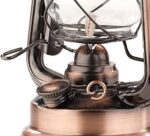 Lunartec Stalllaterne: Nostalgische Petroleum-Sturmlaterne mit Glaskolben, Bronze, 24 cm (Tischlampen) – Bild 3