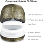 SALKING Aktualisierte Version Aroma Diffuser, 500ml Metall Aromatherapie Diffusor für ätherische Öle, 7 Farbe Duftlampe Vintage Diffusor Luftbefeuchter für Baby – Bild 3