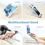 ivoler Laptop Ständer, 6-Stufe Höhenverstellbar Laptop Stand, Faltbarer Aluminium-Riser, Tragbar Belüfteter Notebook Ständer Kompatibel mit 10-15,6 ” Laptop – Bild 5