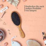 lampox® Bambus Haarbürste mit Wildschweinborsten Kopfmassage Haarpflege, Entwirrbürste für lange Haare & Locken von Damen, Herren & Kinder, Massagebürste für die Kopfhaut, Detangler – Bild 8