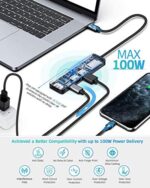 Hiearcool USB C Hub, USB C Adapter MacBook Pro Adapter, 7 in 1 mit 4K HDMI-Ausgang, kompatibel für Laptop und andere Typ- C- Geräte – Bild 5