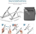 ivoler Laptop Ständer, 6-Stufe Höhenverstellbar Laptop Stand, Faltbarer Aluminium-Riser, Tragbar Belüfteter Notebook Ständer Kompatibel mit 10-15,6 ” Laptop – Bild 4