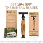 Rasierhobel Damen Und Herren, Safety Razor mit Bambusgriff, Nassrasierer Damen Und Herren, Rasierhobel, Einklingen Rasierer , Zero Waste Produkte, Eco Rasierer Damen und Herren, Bambaw – Bild 6
