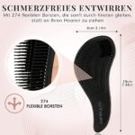 Haarbürste ohne Ziepen | Detangler Bürste für Locken, Dickes, Dünnes, Afro, Langes, Kurzes oder Glattes Haar | Entwirrbürste für Damen und Kinder, Lily England – Bild 5