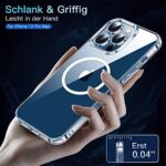 CASEKOO Magnetisch Crystal Clear für iPhone 12 Pro Max Hülle 2022, [Kompatibel mit MagSafe] [Nie Vergilbung] Stossfeste Schutzhülle (Militärschutz) Dünne Handyhülle iPhone 12 Pro Max Case – Bild 6
