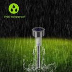 Solarleuchte Solar Gartenleuchte LED Wegleuchte Solarlampe 12 Stück Energiesparend IP65 Wasserdicht Edelstahl Ideal für Terrasse, Rasen, Garten Hofwege und Wege – Bild 4