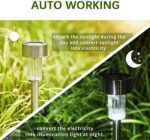 GIGALUMI LED Solarleuchten für Garten 12 Stück aus Edelstahl wasserdichte Solarlampe ideal für aussen, Terrasse, Rasen, Garten, Hinterhöfe und Wege – Bild 6