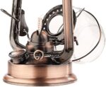 Lunartec Stalllaterne: Nostalgische Petroleum-Sturmlaterne mit Glaskolben, Bronze, 24 cm (Tischlampen) – Bild 5