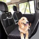 Pecute Hundedecke Auto Rückbank mit Seitenschutz, Universale Autoschondecke Hund Rücksitz mit Sichtfenster, Kratzfeste und Wasserabweisende Autodecke Hundematte Auto, Hunde Autositz