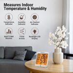 ThermoPro TP53 digitales Thermo-Hygrometer Thermometer Hygrometer Raumluftüberwachtung Temperatur und Luftfeuchtigkeitmessgerät mit Hintergrundbeleuchtung – Bild 2