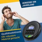KLIM Nomad, Tragbarer CD Player Discman mit langlebigem Akku, Inklusive Kopfhörer, Kompatibel mit CD-R, CD-RW, MP3, Mit TF Reader, Radio FM, Bluetooth, Ideal für Autos, NEU 2022 – Bild 6