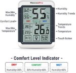 ThermoPro TP55 digitales Thermo-Hygrometer Innen Thermometer Hygrometer Temperatur und Luftfeuchtigkeitmessgerät mit Raumklima-Indikator für Raumklimakontrolle Raumluftüerwachtung – Bild 4
