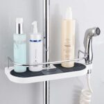 Hawsam Ohne Bohren Duschablage für die Duschstange, Badezimmer Dusche Rack Verstellbar Höhe, Für Duschstange mit Durchmesser von 19mm - 25mm – Bild 3