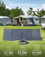 Anker 625 Solarpanel mit Verstellbarer Halterung, Kompakte 100W Solaranlage, Kompatibel mit Powerhouse 256Wh, 512Wh und 1229Wh (Nicht im Lieferumfang), Für Camping, Wandern, Stromausfälle – Bild 2