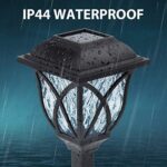 GIGALUMI Solar-LED-Wegleuchten für den Aussenbereich, 6 Stück, wasserdichte solarbetriebene Weglichter für Garten, Terrasse, Landschaft, Gehweg, Warmweiss – Bild 6