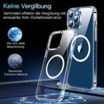 CASEKOO Magnetisch Crystal Clear für iPhone 12 Pro Max Hülle 2022, [Kompatibel mit MagSafe] [Nie Vergilbung] Stossfeste Schutzhülle (Militärschutz) Dünne Handyhülle iPhone 12 Pro Max Case – Bild 3