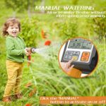 CROSOFMI Bewässerungscomputer Wasserzeitschaltuhr Garten Zeitschaltuhr Bewässerung,Grosses 3-Zoll-Display Regenverzögerung und Kindersicherung – Bild 8