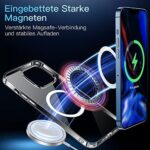 CASEKOO Magnetisch Crystal Clear für iPhone 12 Pro Max Hülle 2022, [Kompatibel mit MagSafe] [Nie Vergilbung] Stossfeste Schutzhülle (Militärschutz) Dünne Handyhülle iPhone 12 Pro Max Case – Bild 2