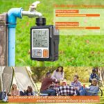 CROSOFMI Bewässerungscomputer Wasserzeitschaltuhr Garten Zeitschaltuhr Bewässerung,Grosses 3-Zoll-Display Regenverzögerung und Kindersicherung – Bild 5