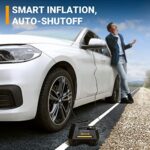 AstroAI Luftkompressor,Auto Luftpumpe Elektrisch Digital Portable air Compressor mit LCD Bildschirm 12V DC Verpackung für Auto, Fahrrad, Motorrad, Ball, Luftkissen usw. Geschenke für Männer – Bild 3