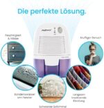 Pro Breeze Luftentfeuchter Mini 500ml Entfeuchter gegen Feuchtigkeit, Schmutz und Schimmel in kleinen Räumen im Haus, Abstellkammer, Kleiderschrank oder Wohnwagen – Bild 4