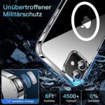 CASEKOO Magnetisch Crystal Clear für iPhone 12 Hülle/12 Pro Hülle mit MagSafe [Nie Vergilbung] Transparentes stossfestes Case rutschfeste Kratzfeste Dünne hülle iPhone 12/12 Pro (6,1") – Bild 4