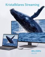 Anker USB C Hub, 341 USB C Adapter (7-in-1), 4K HDMI, 100W Power Delivery, USB C und 2 USB A 5Gbps Datenports, microSD & SD Speicherkartensteckplatz, Geeignet für MacBook Air, MacBook Pro, XPS, usw. – Bild 4