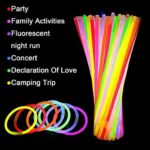 aiMaKE Knicklicht Leuchtstab Kind Party Pack, 224 Stück, Neon Leuchtstäbe Party Pack, Neon Glow Leuchtstäben für Party Deko Party Zubehör Kindergeburtstag Mitgebsel Halloween Dekorationen – Bild 2